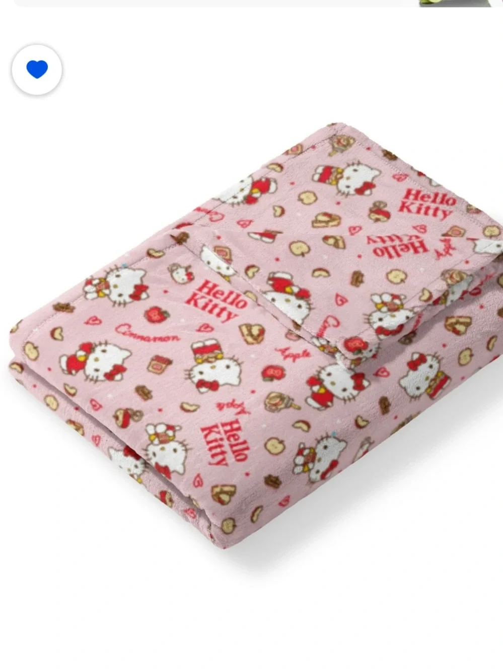 Hello Kitty More Apples Please Pink Patterned Throw Blanket - Sanrio